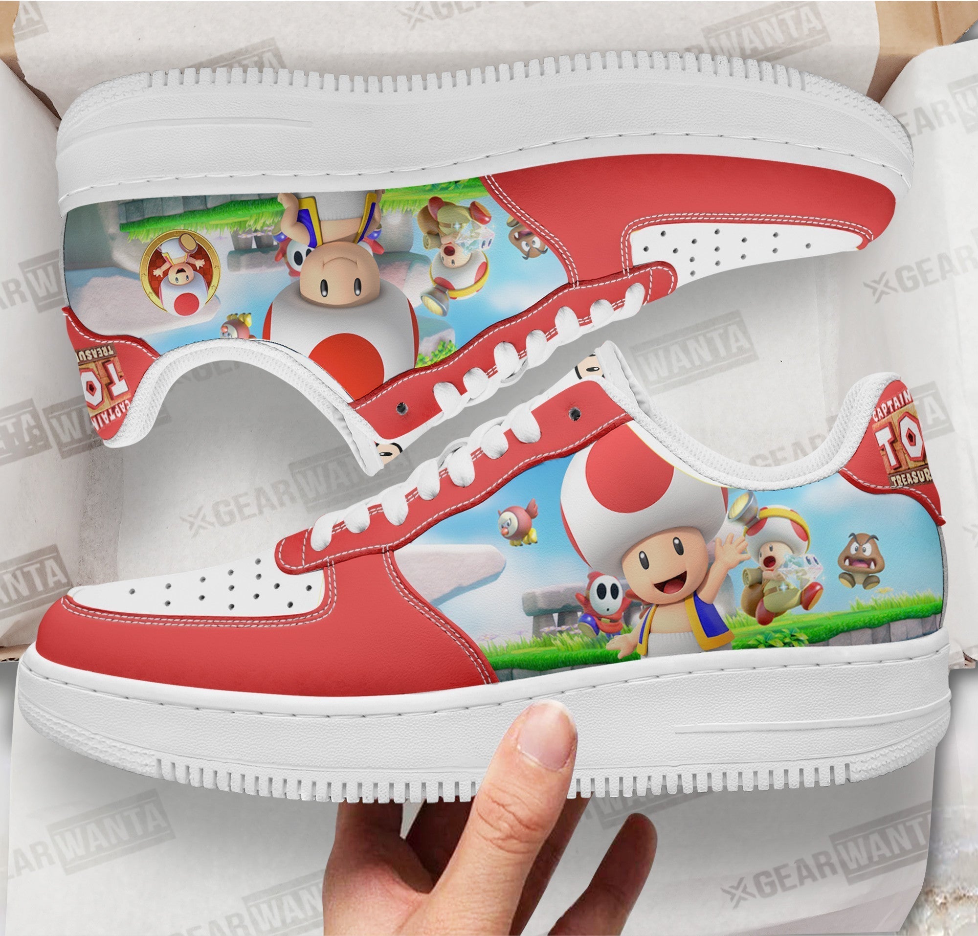 Toad Super Mario Air Sneakers Custom For Gamer Shoes 1 GearWanta