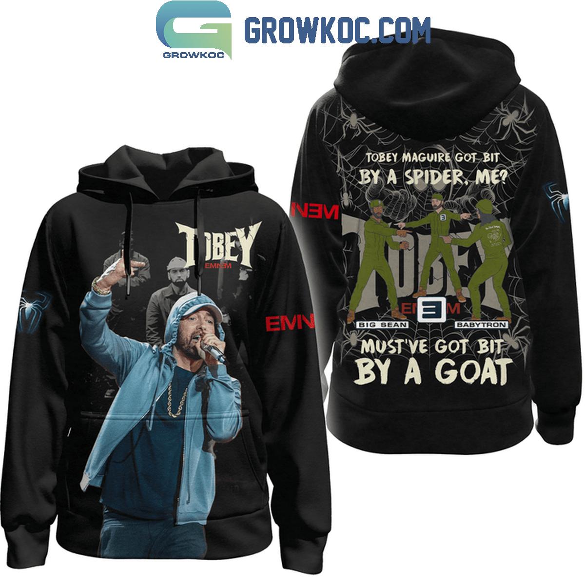 Tobey Eminem This Guy Got Bit By A Goat Not A Spider Fan Hoodie Shirts 1 ELapV