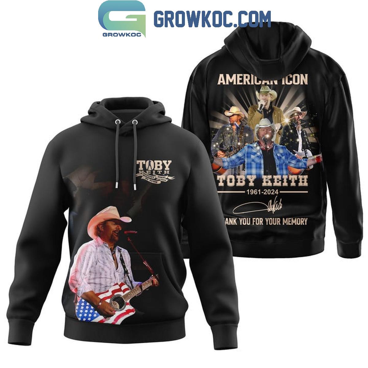 Toby Keith 1961 2024 Thank You For The Memories American Icon Hoodie T Shirt 1 ZTESH