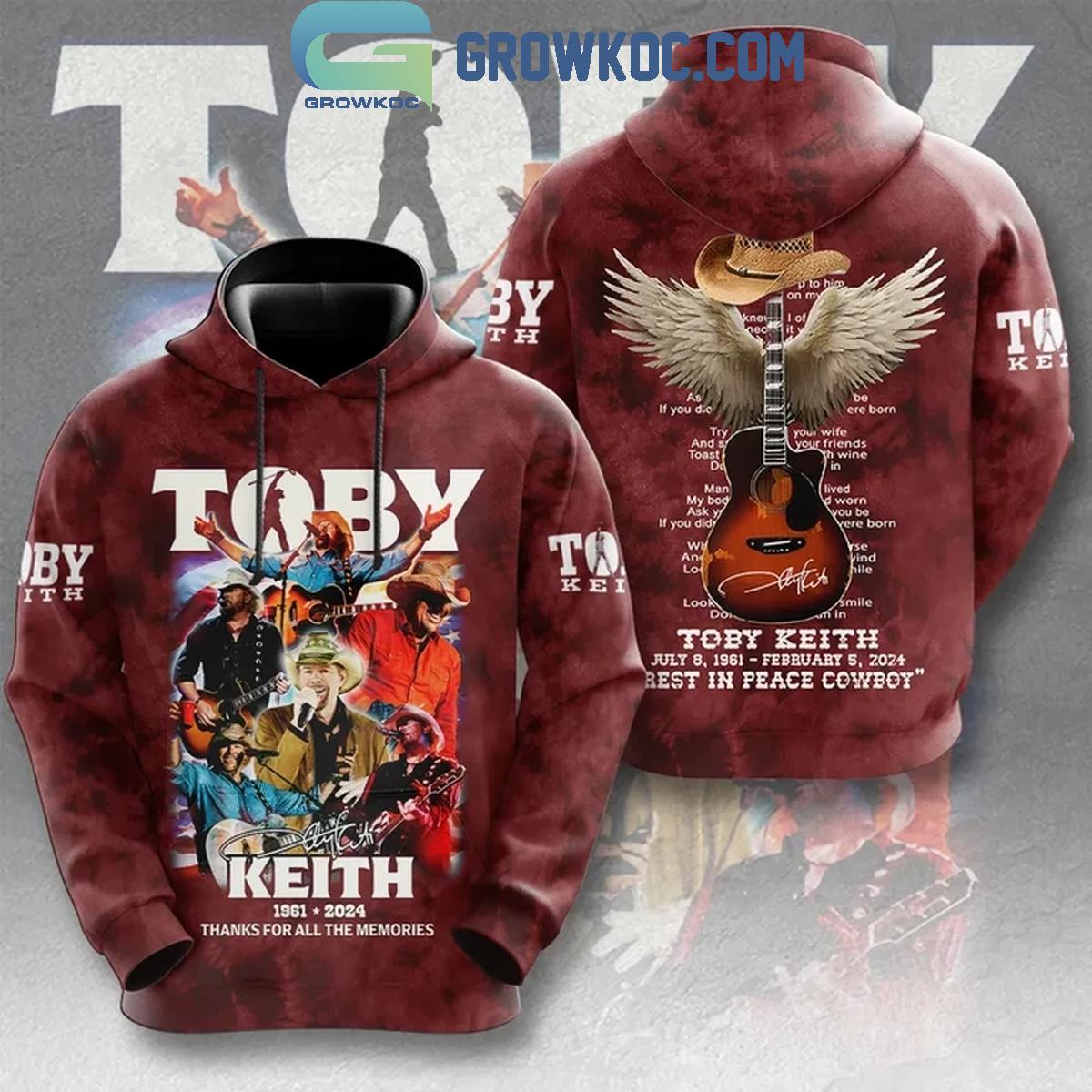 Toby Keith Thank You For All The Memories 1961 2024 Hoodie Shirts 1 sxfSL