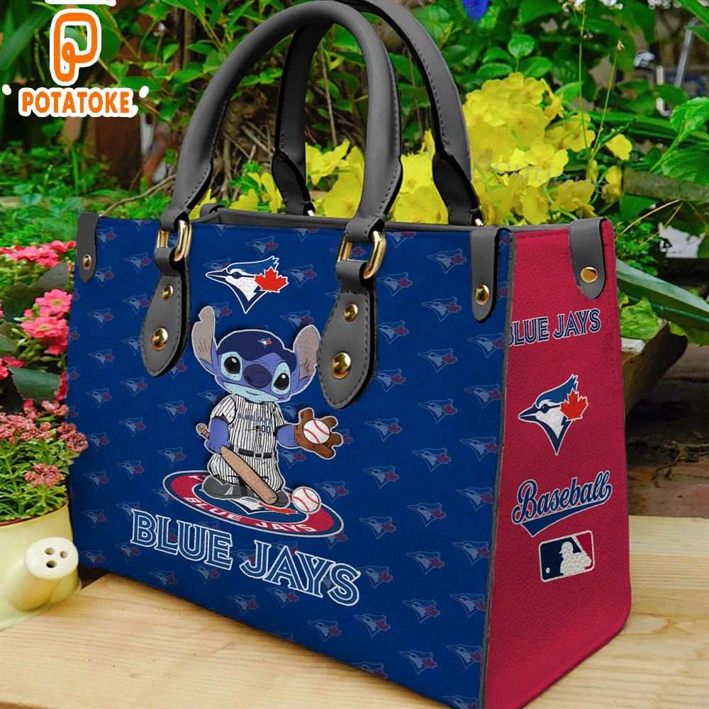 Toronto Blue Jays Stitch Women Leather Hand Bag