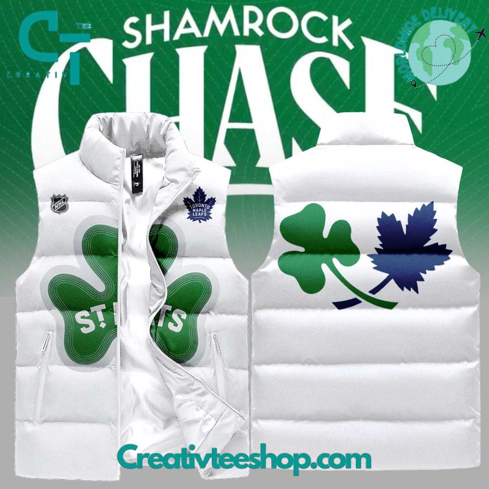 Toronto Maple Leafs St Pats Sleeveless Puffer Down Jacket 1