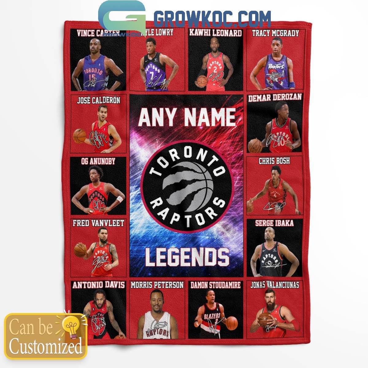 Toronto Raptors Legends 2024 Fan Personalized Fleece Blanket Quilt 1 UEXBy