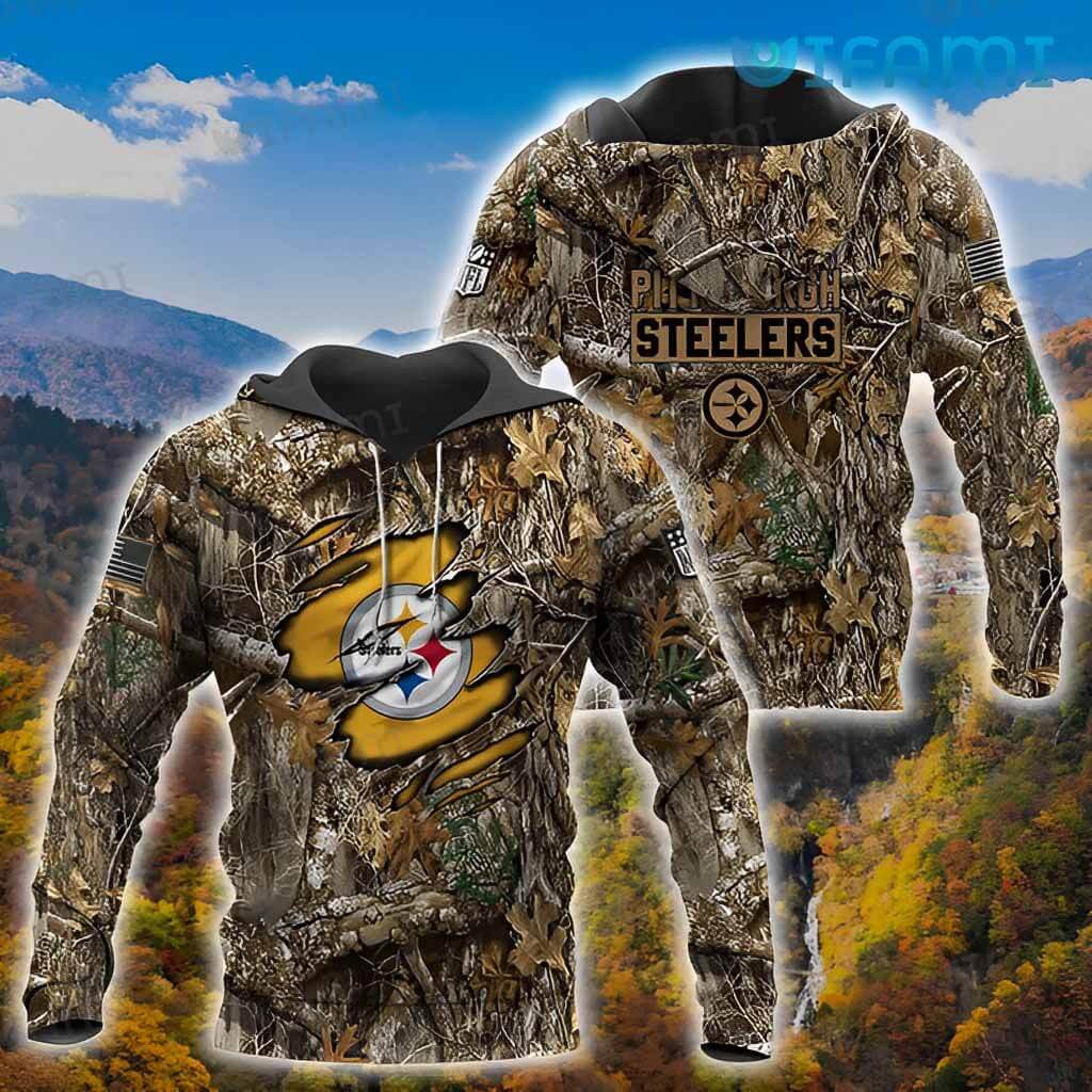 Tree Covered Pittsburgh Steelers All Over Print Hoodie 0