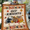 UCF Knights NCAA Football Welcome Fall Pumpkin Halloween Fleece Blanket Quilt2B1 uX68R