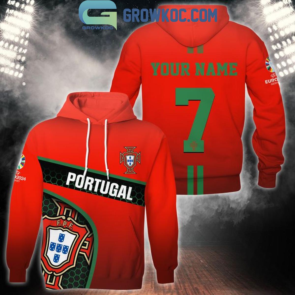 UEFA Euro 2024 Portugal Football Team Fan Personalized Hoodie Shirts 1 cmp2n