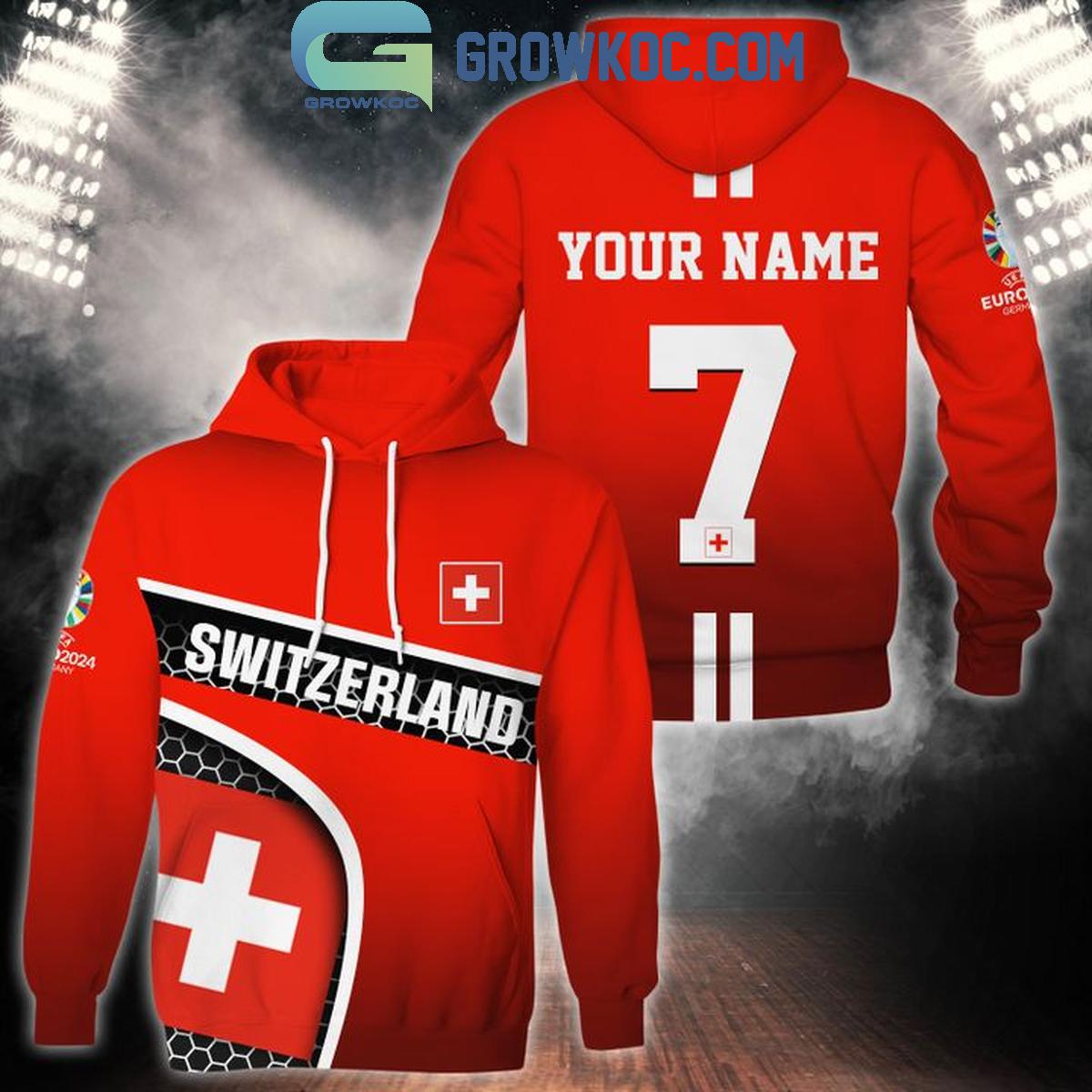 UEFA Euro 2024 Switzerland Football Team Fan Personalized Hoodie Shirts 1 kqBQF