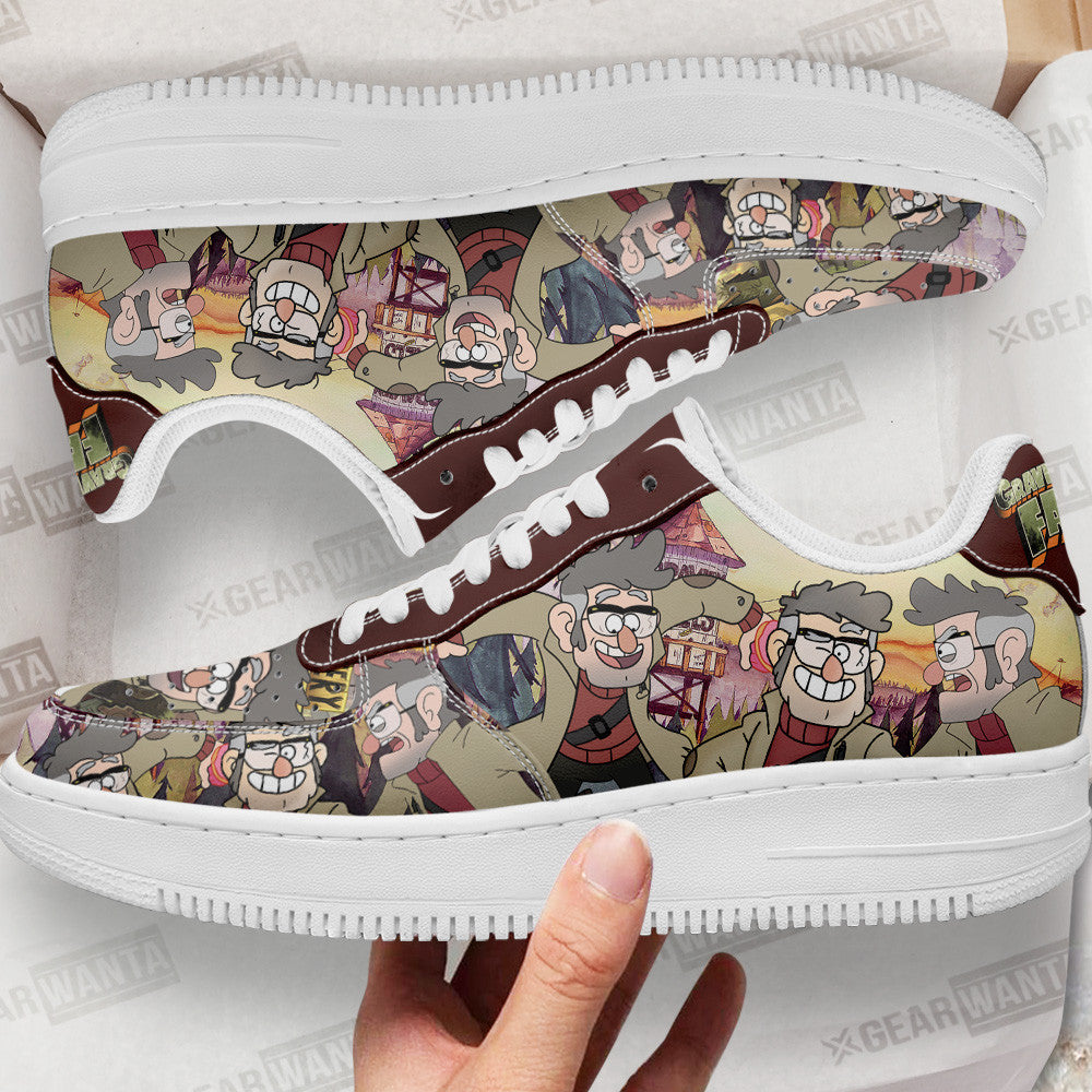 Uncle Ford Gravity Falls Air Sneakers Custom Cartoon Shoes 1 GearWanta