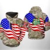 Us Flag Camo Veteran Skull Hoodie Charlotte 49Ers All Over Print ZipUp Option 0