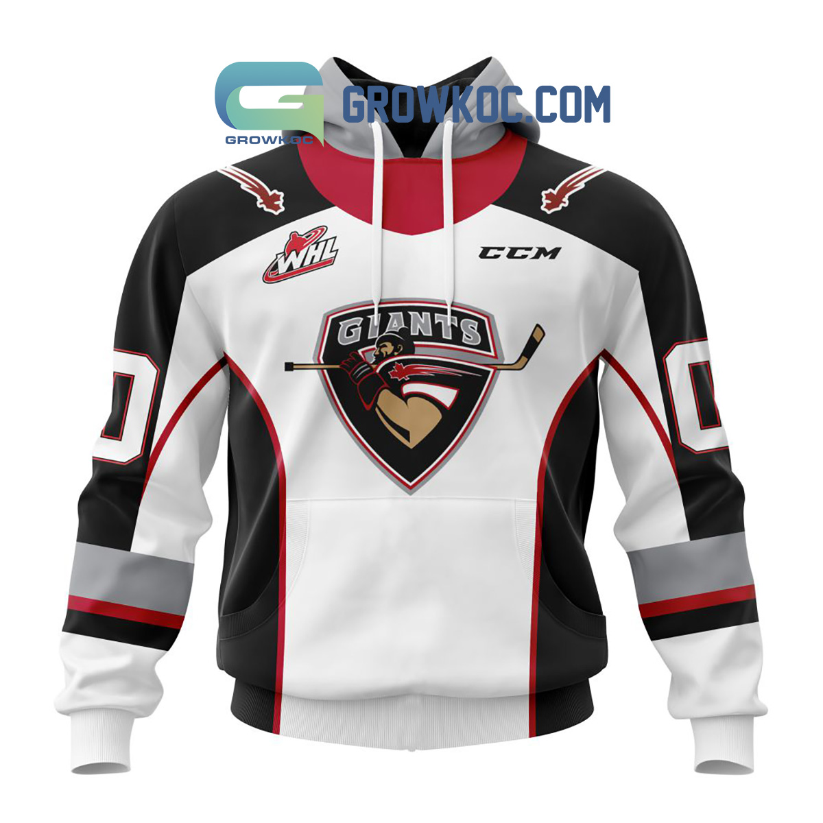 Vancouver Giants Away Jersey Personalized Hoodie Shirts2B1 agpFZ