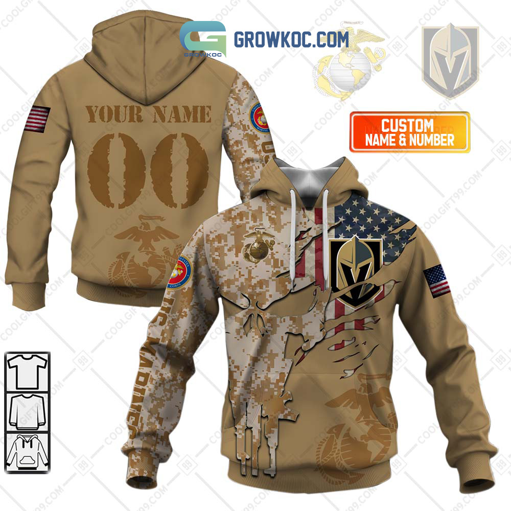 Vegas Golden Knights Marine Corps Personalized Hoodie Shirts2B1 7Aqep