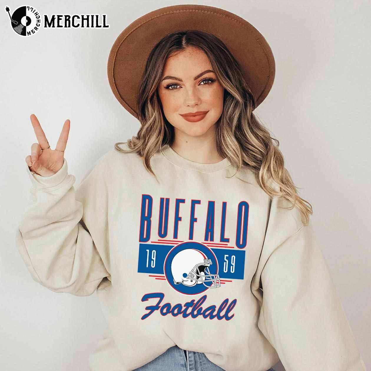 Vintage Buffalo Bills Football Sweatshirt Buffalo New York