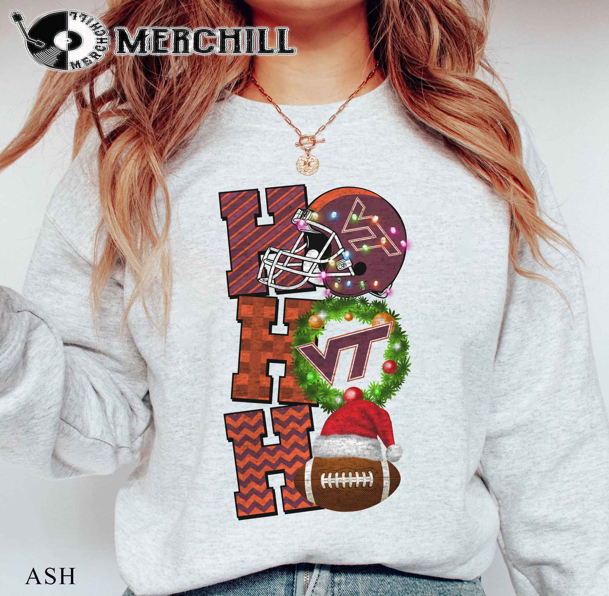 Virginia Tech Hokies Football Christmas Sweatshirt Christmas Game Day Shirt