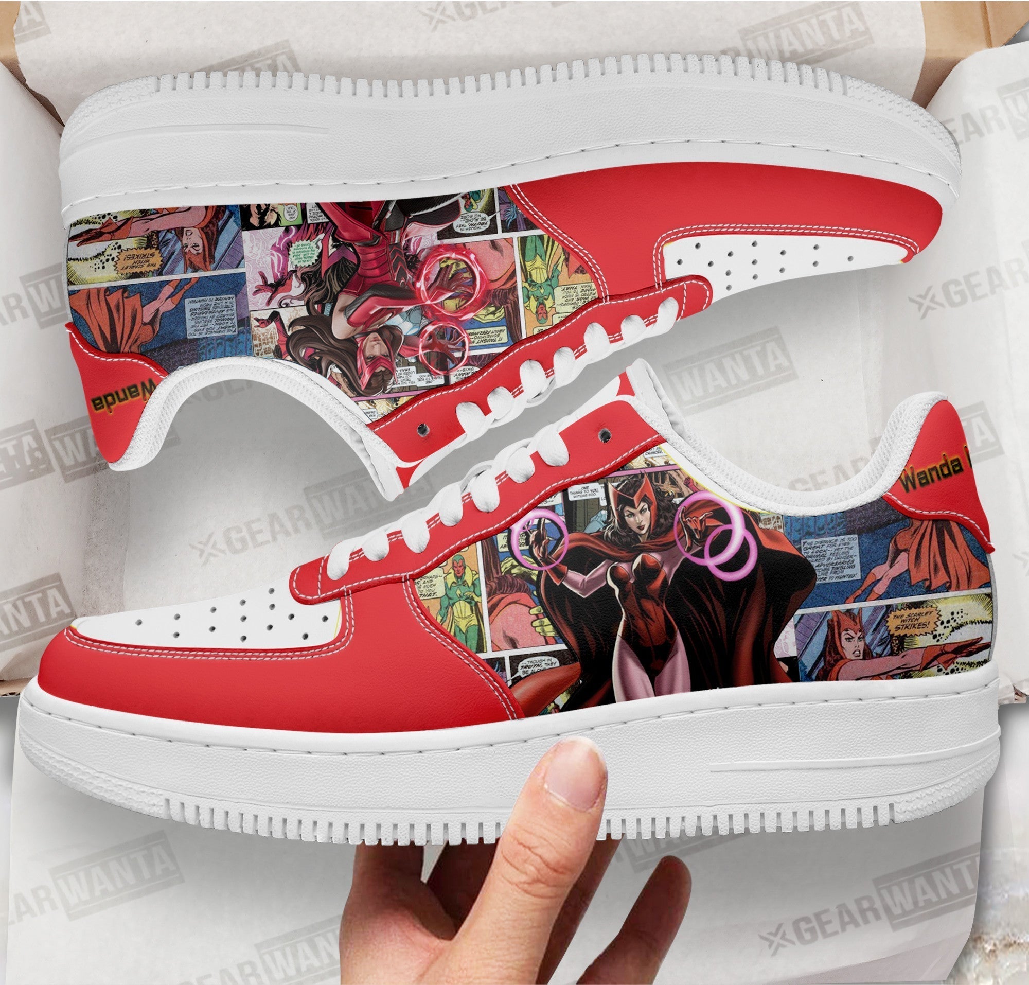 Wanda Maximoff Air Sneakers Custom Superhero Comic Shoes 1 GearWanta