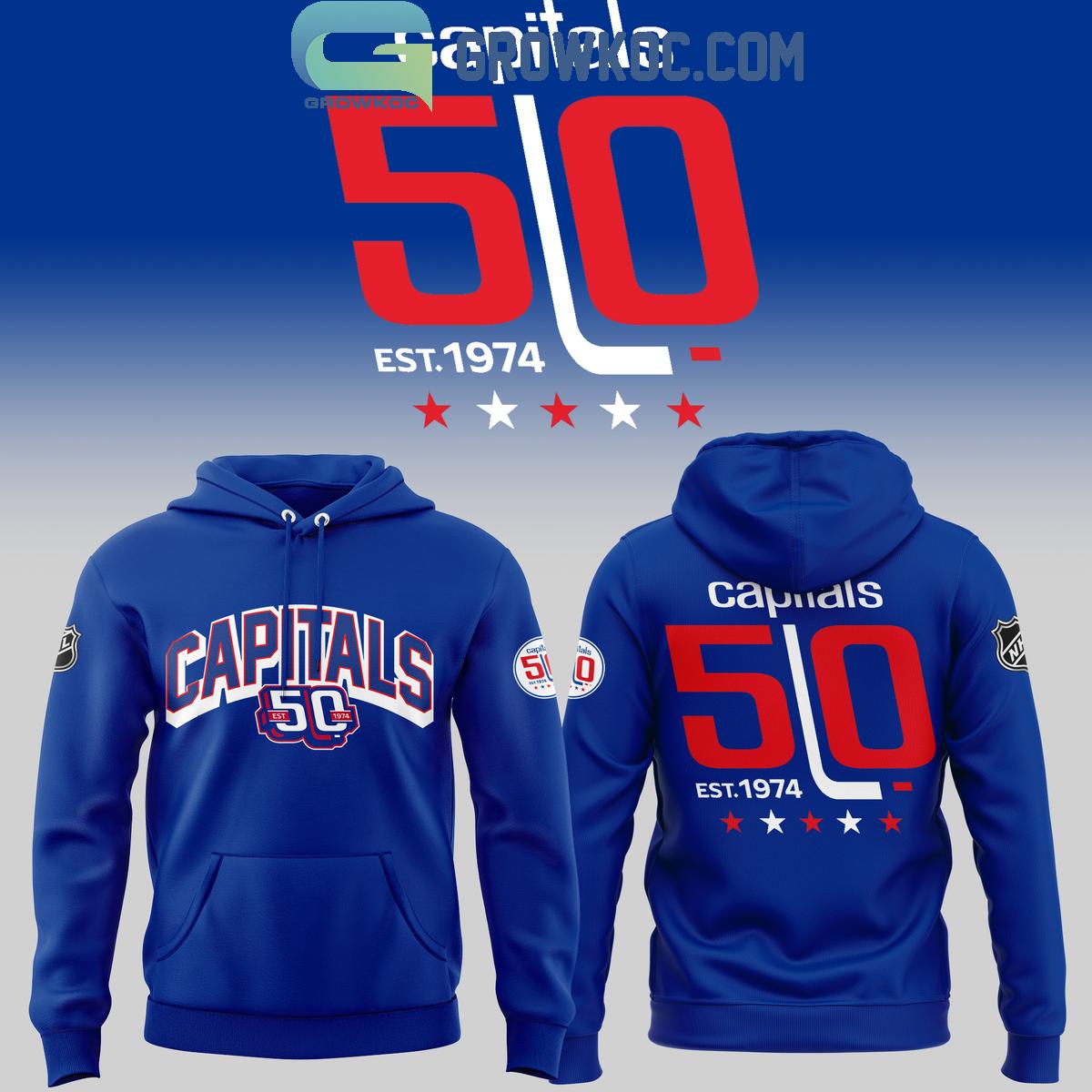 Washington Capitals Hockey 50 Years Since 1974 Hoodie T Shirt 1 pBC1y