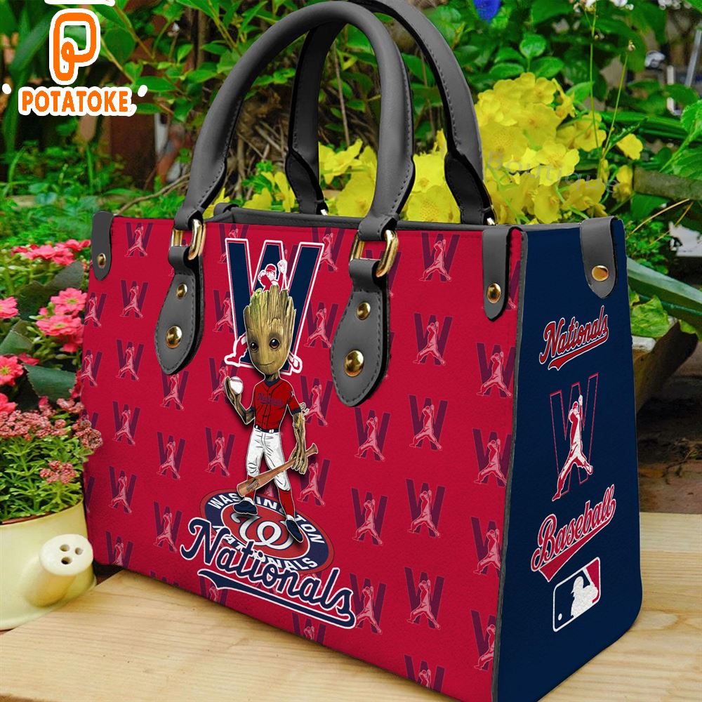 Washington Nationals Groot Women Leather Hand Bag