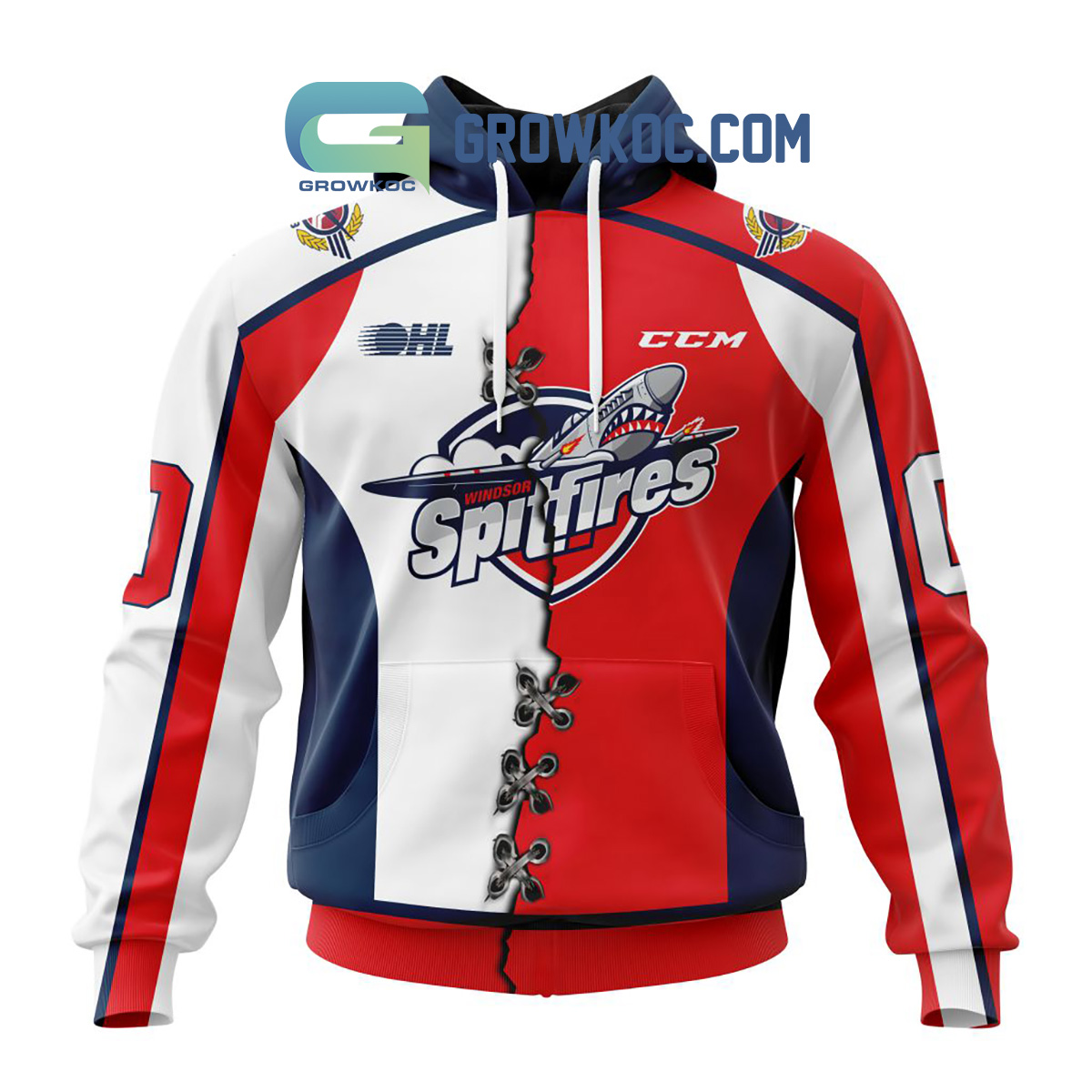 Windsor Spitfires Mix Home And Away Jersey Personalized Hoodie Shirts2B1 QYaTI