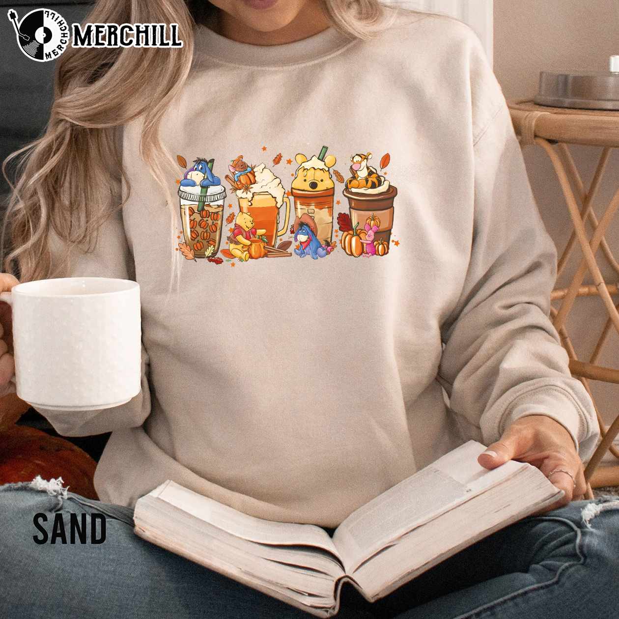 Winnie The Pooh Coffee Latte Shirt Sweatshirt Halloween Costume 2