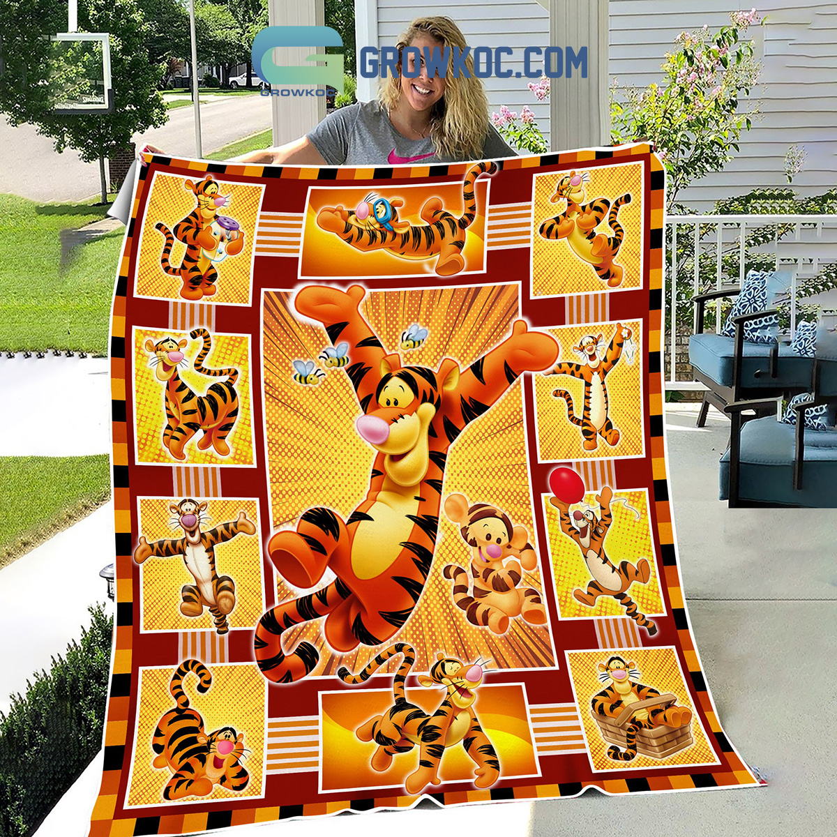 Winnie The Pooh Tigger Fleece Blanket Quilt2B1 6ap7B