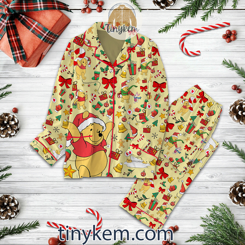 Winnie the Pooh Christmas Pajamas Set2B1 VmwmJ