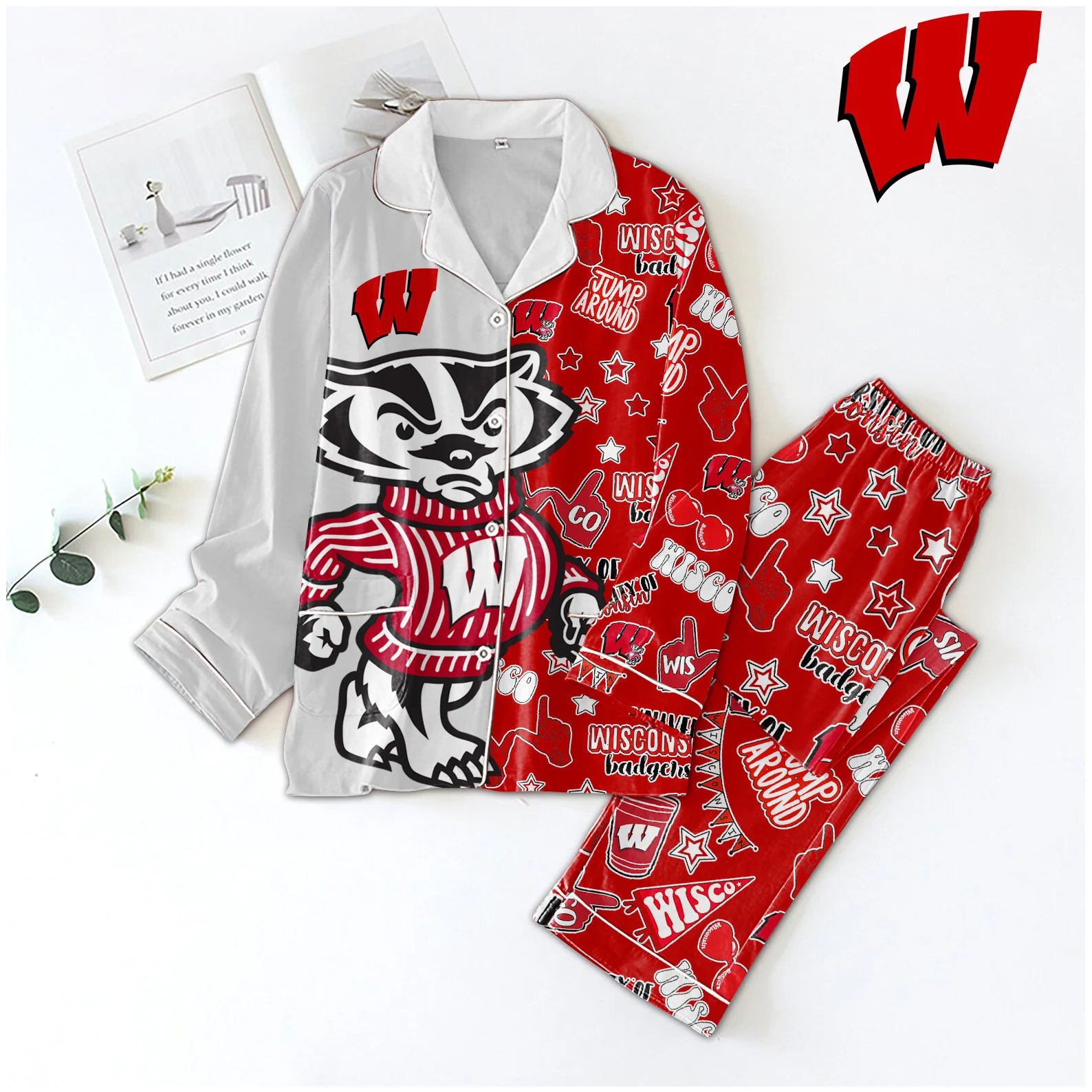 Wisconsin Badgers Basketball Pajamas Set2B1 5Ueqm