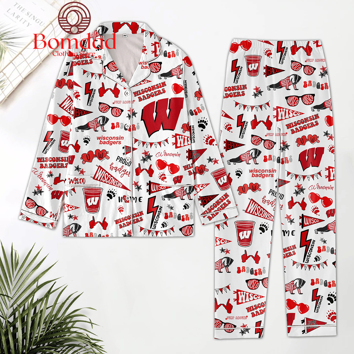 Wisconsin Badgers Proud Badgers Pajamas Set Bomdad 7f4325 0