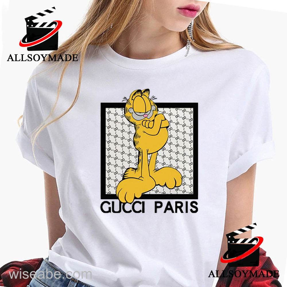 Wiseabe Cheap Garfield Gucci Tshirt Womens Gucci Tshirt Mens 66e25d4c43670