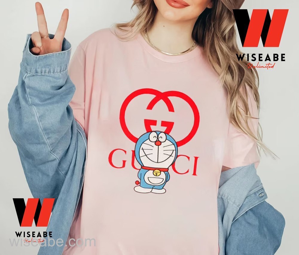 Wiseabe Cheap Gucci Doraemon Shirt Gucci Logo Shirt 66deff4fb344f