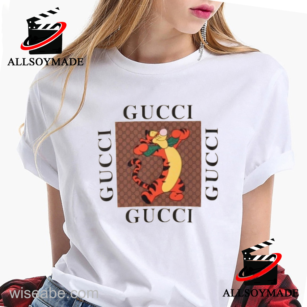 Wiseabe Funny Tigger Gucci Tshirt Womens Gucci Tshirt Mens 66e25d3de4b61