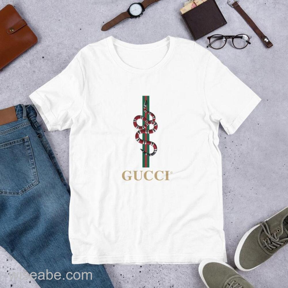 Wiseabe Gucci Snake Logo Shirt Gucci Shirt Cheap 66face4185b65