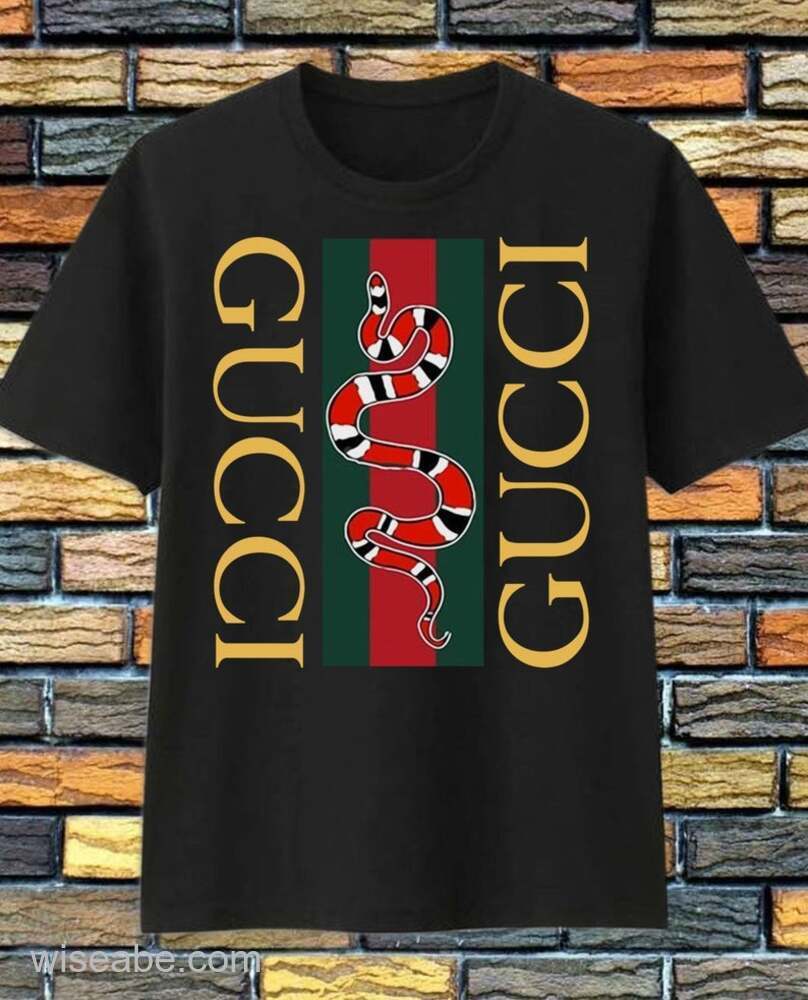 Wiseabe Red Snake Logo Gucci Gucci Shirt Cheap 66fd728d67ce9