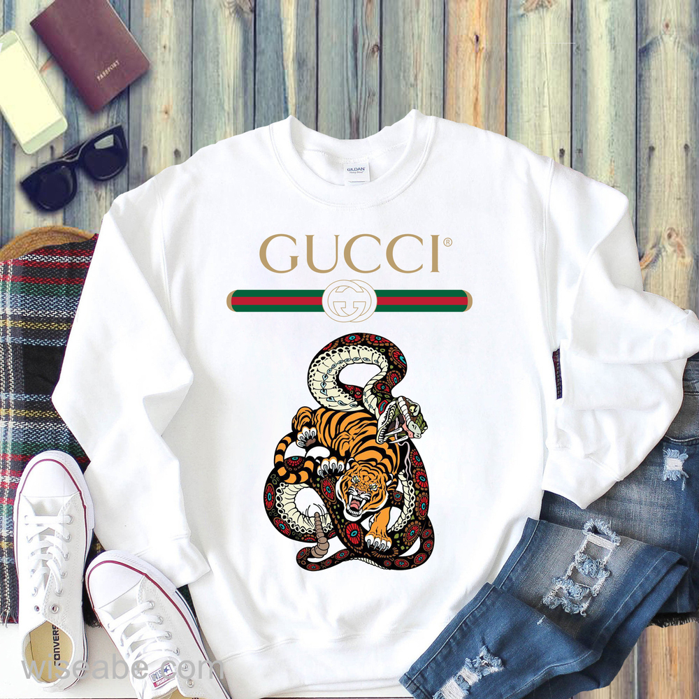 Wiseabe Snake Tiger Logo Gucci T Shirt Gucci Shirt Cheap 66fe10e8090b4