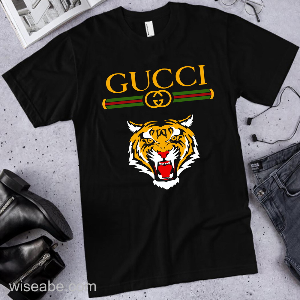 Wiseabe Tiger Face Gucci Fake Cheap Gucci Shirts Mens 66fe0bc1b88d9