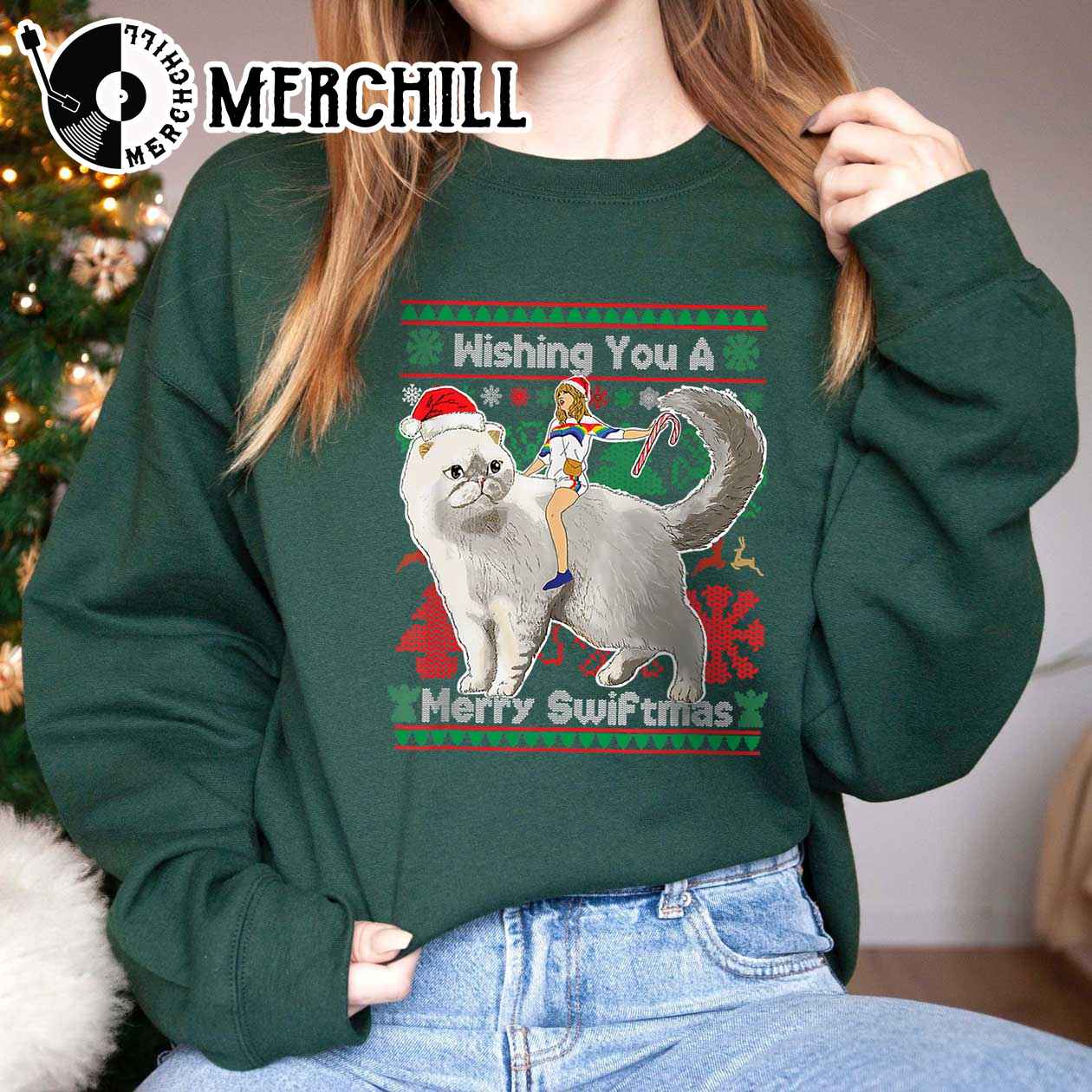 Wishing You A Merry Swiftmas Sweatshirt Eras Tour Christmas Merch