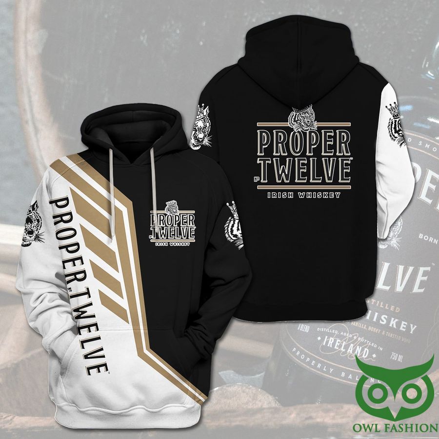 XG2vPvfb 83 Proper Twelve Irish Whiskey Black and Brown 3D Hoodie