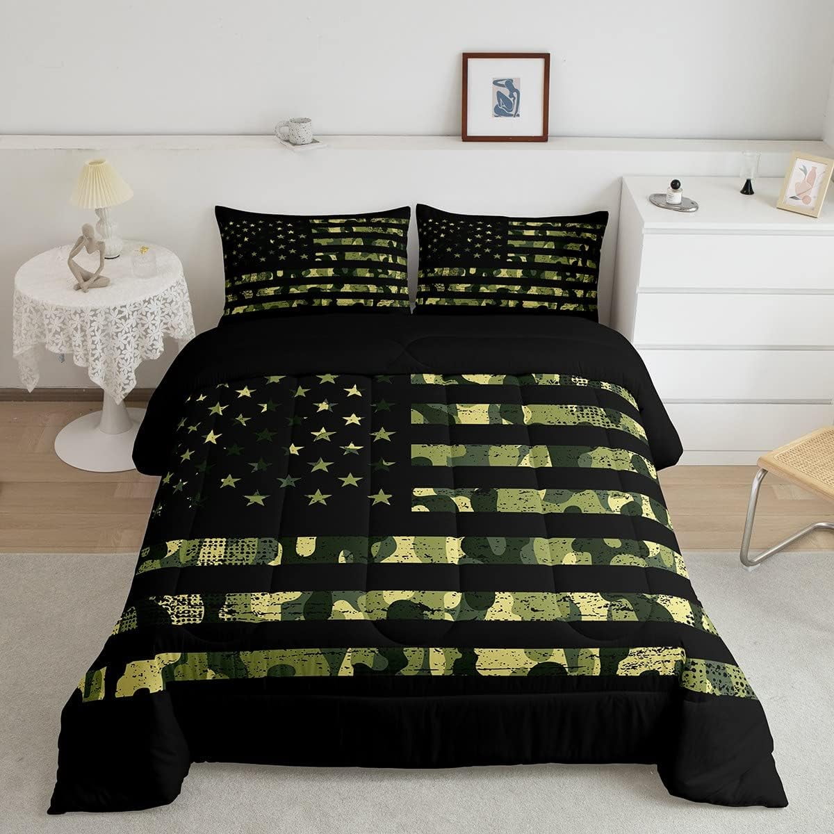 YST American Flag Bedding Set Camouflage Comforter Set Queen Kids Boys Teens Adult USA Federations Stars Duvet Sets Geometric Stripes Camo Down Bedro 46dd1242 9a18 49f7 866d 76830299ed40.276300fbcb8648eeeb23d06e986b9866