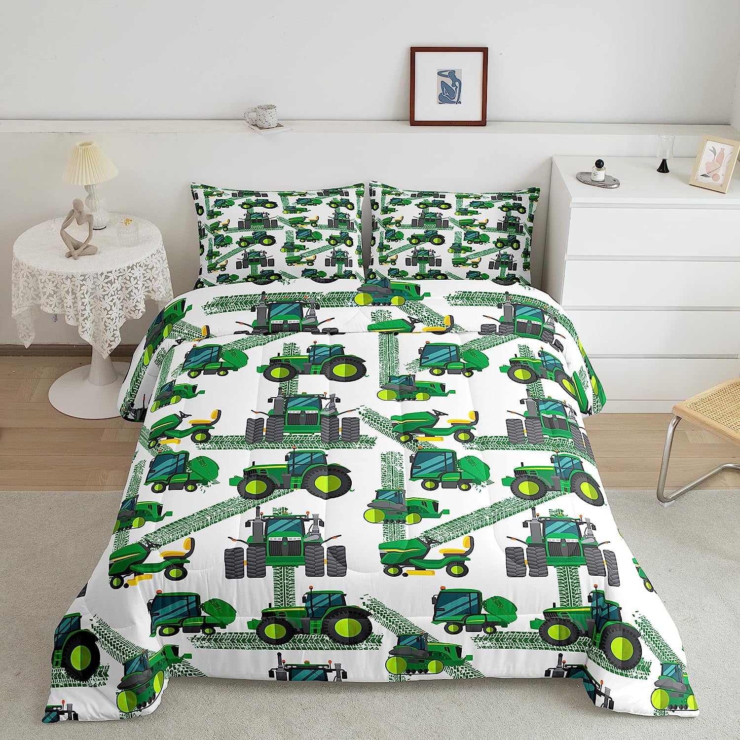 YST Boys Cartoon Car Bedding Set Equipment Trucks Comforter Set Full Excavators Quilts Heavy Machinery Truck Crane Duvet Insert Kids Girls Teens Cons 0c807c46 cf28 4aa6 b63f edc4f00684c7.0ab7cd76bfcbcde39ba842cd5e681020