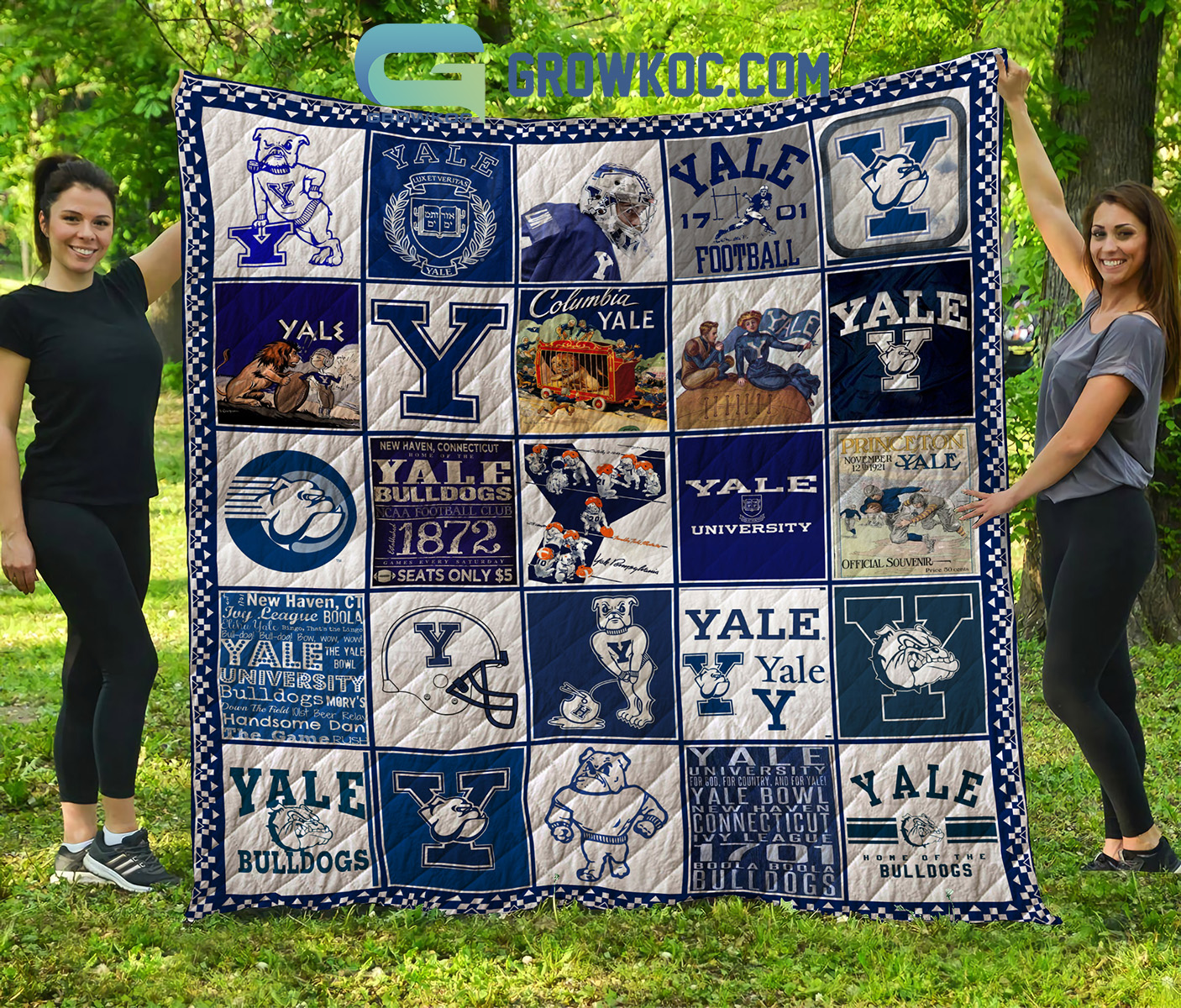 Yale Bulldogs football NCAA Collection Design Fleece Blanket Quilt2B1 g2IAu