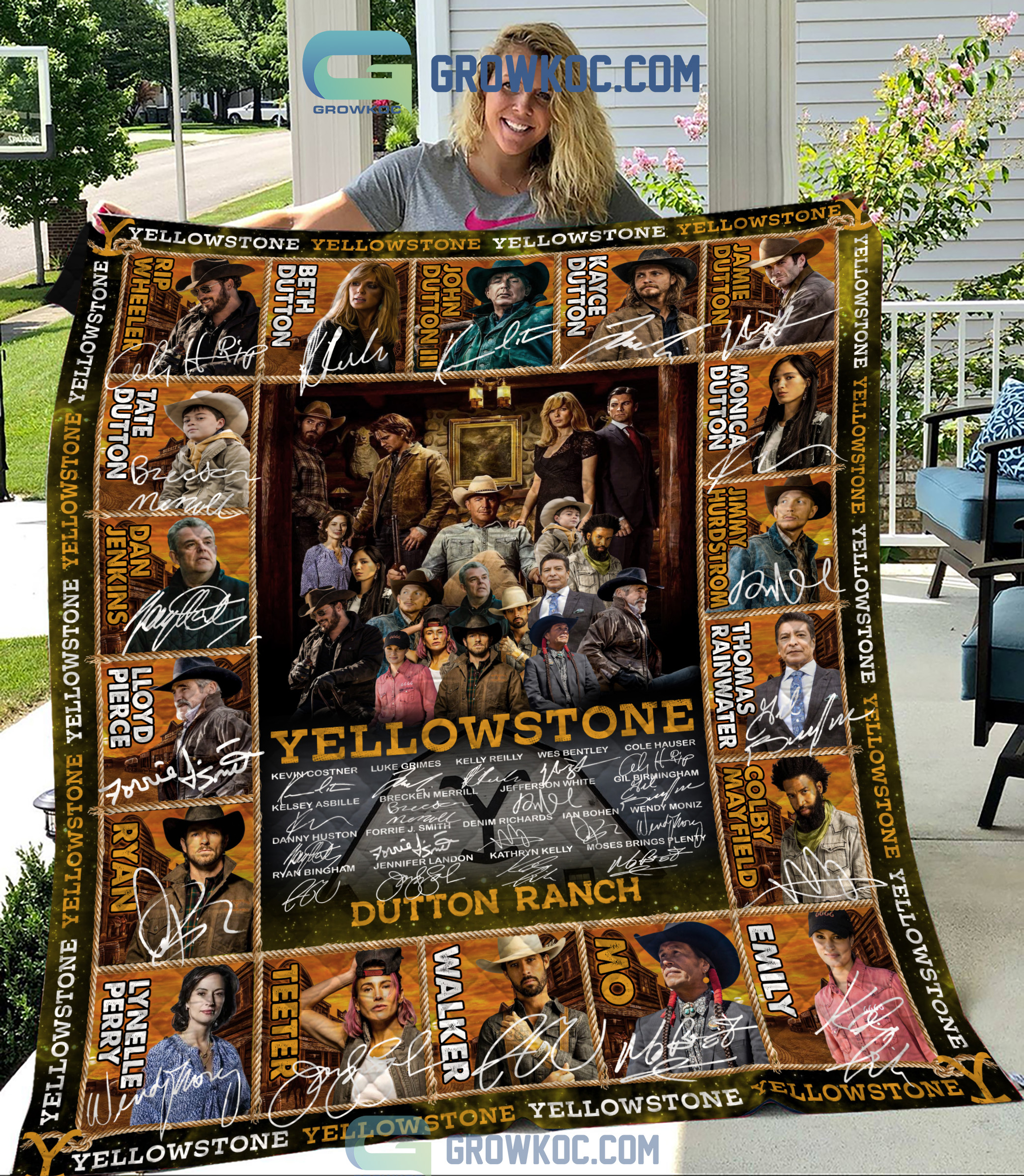 Yellowstone Dutton Ranch TV Series Fleece Blanket Quilt2B1 1 UWDhE