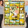 You Are My Sunshine Snoopy Peanuts Love Flower Fleece Blanket Quilt2B1 qu0eL