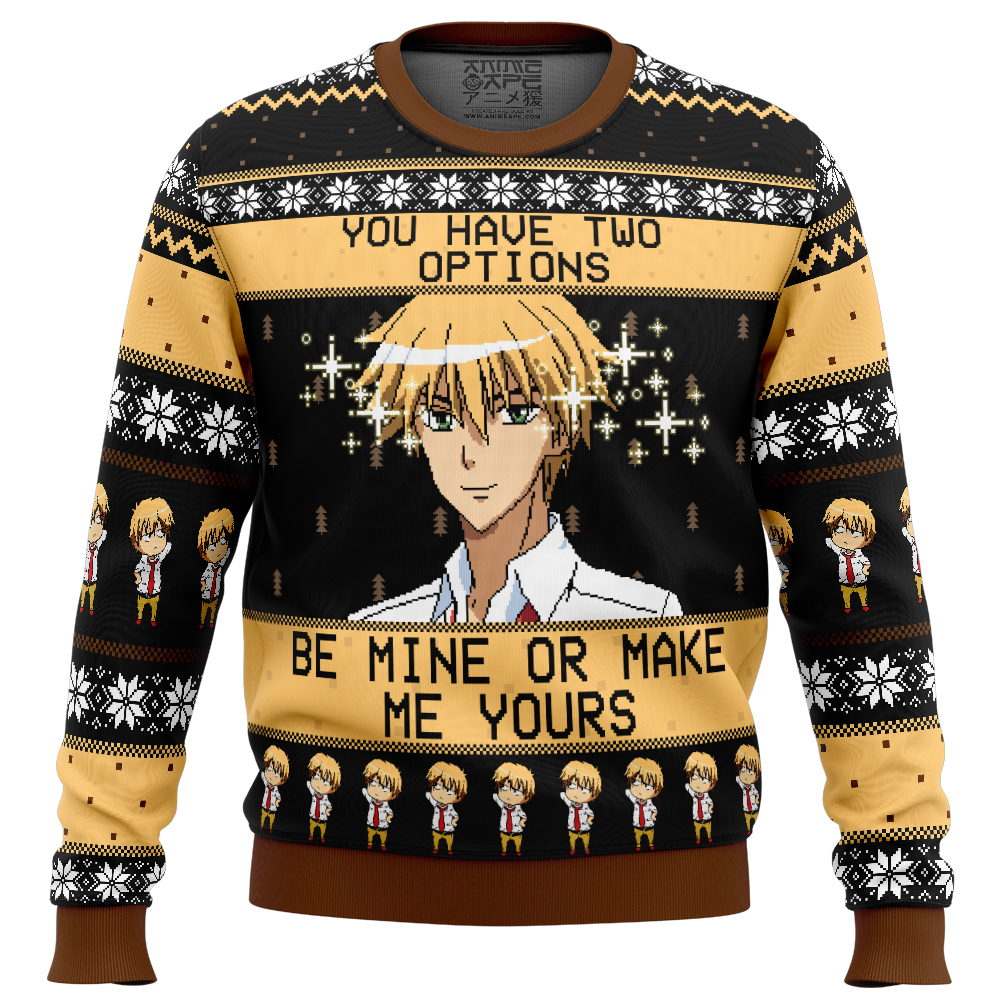 You Have Two Options Maid Sama Ugly Christmas Sweaters FRONT mockup