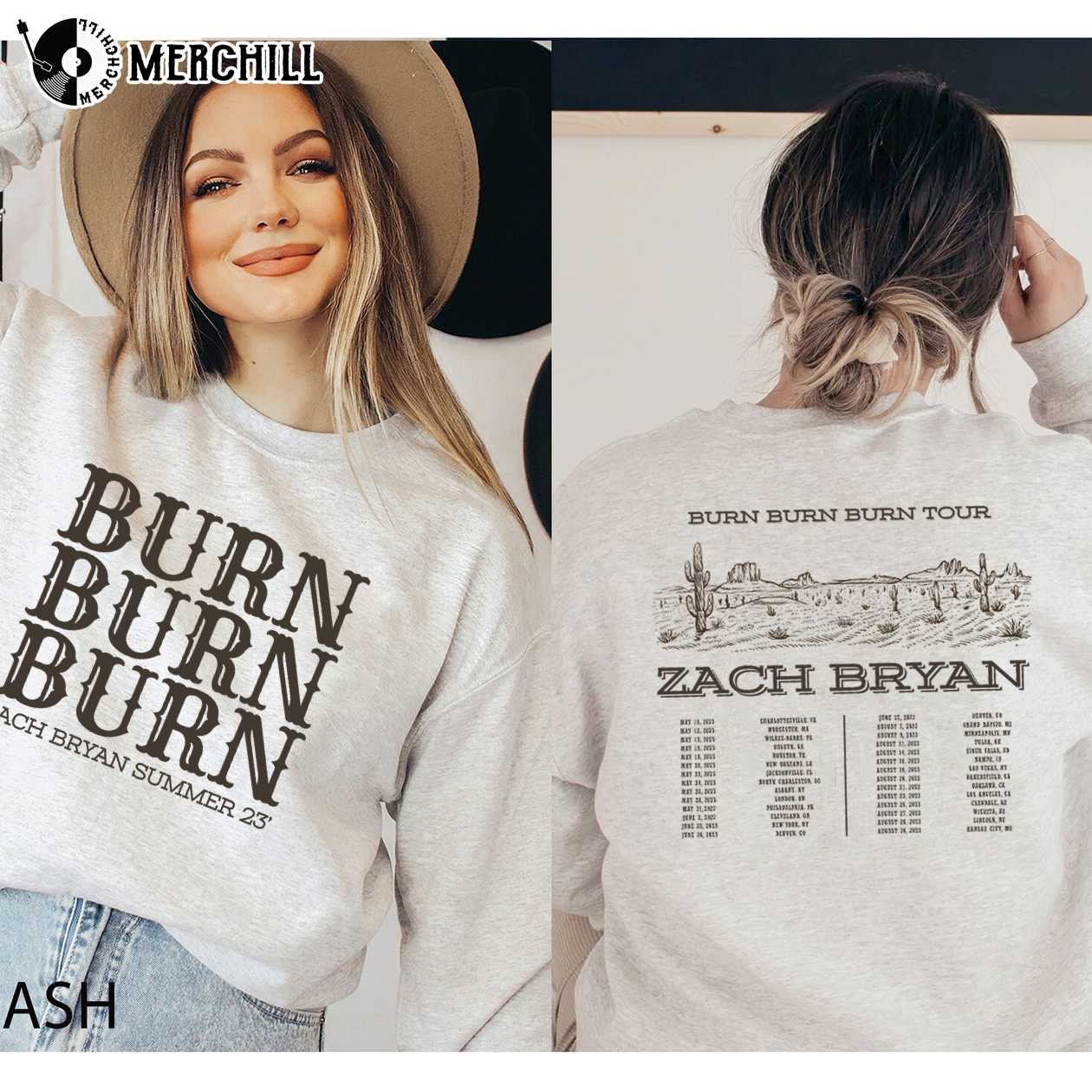 Zach Bryan Burn Burn Burn Tour Sweatshirt Gifts for Country Music Fans 4