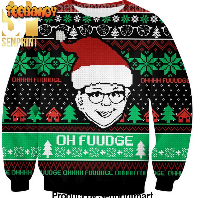 a christmas story oh fudge print gift ideas pattern ugly wool sweater up5nb