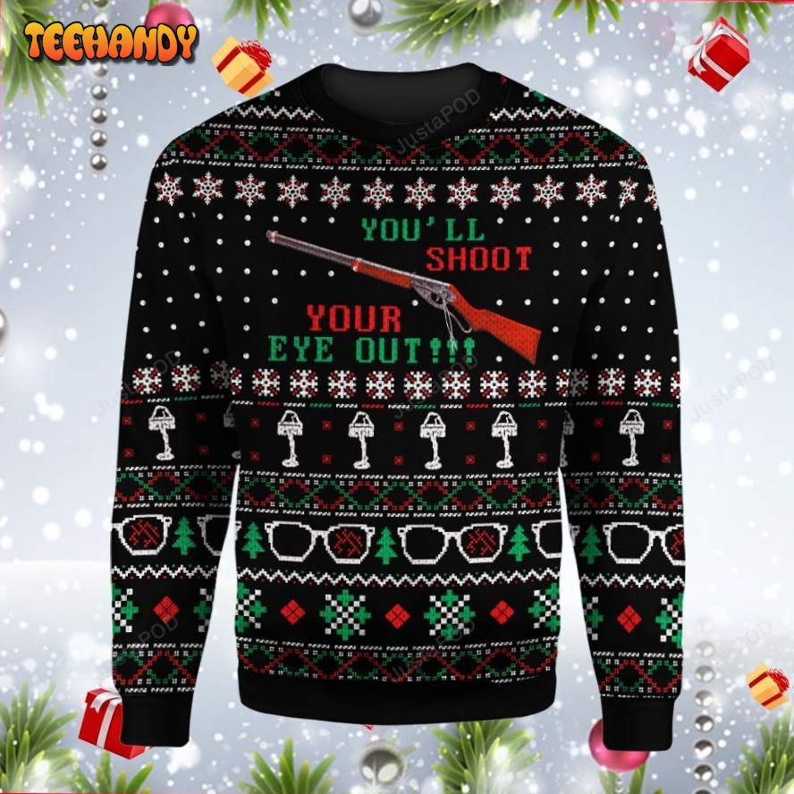 a christmas story youll shoot your eye out ugly christmas sweater 0c63w