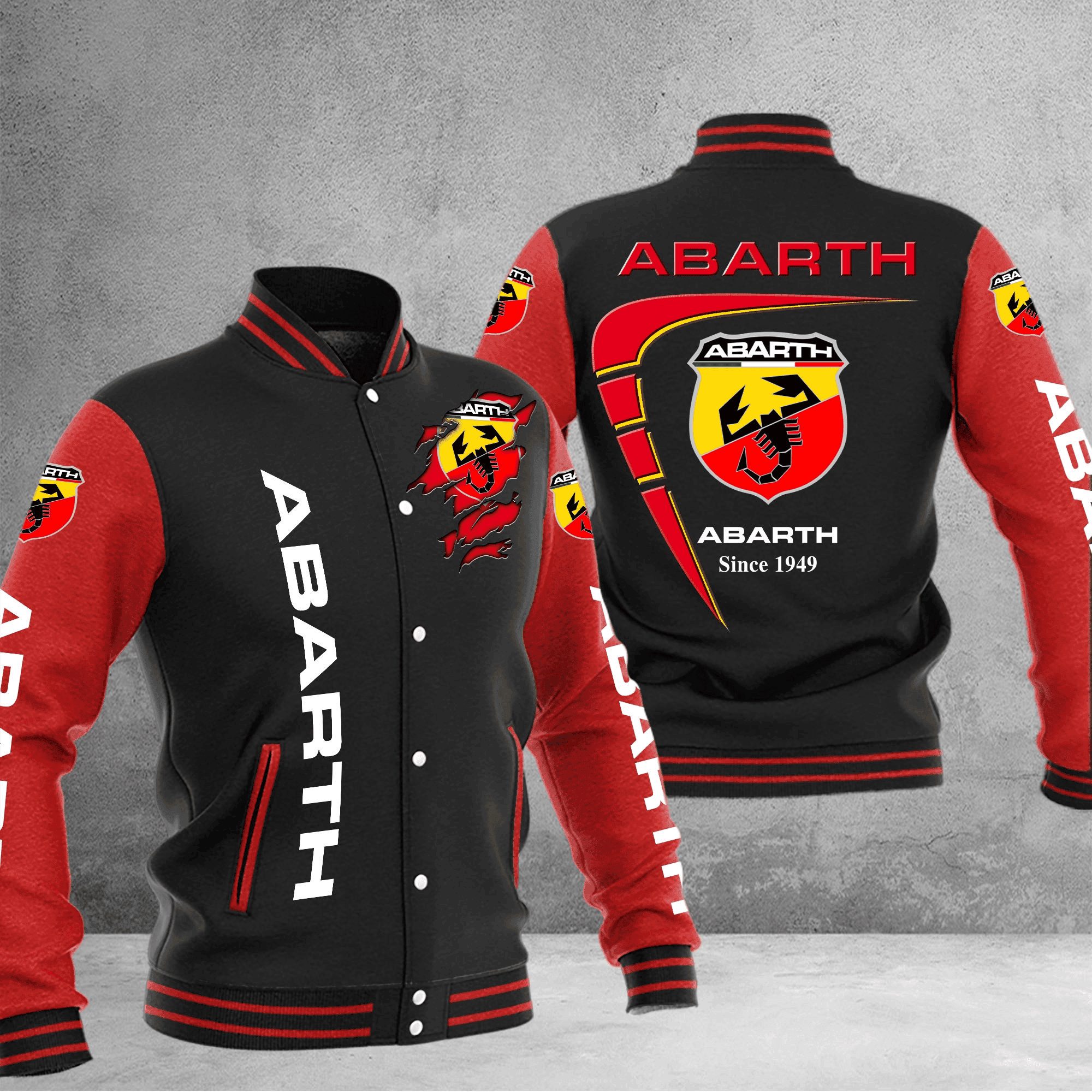 abarth baseball varsity jacket baseball jacket all over print ue5hd