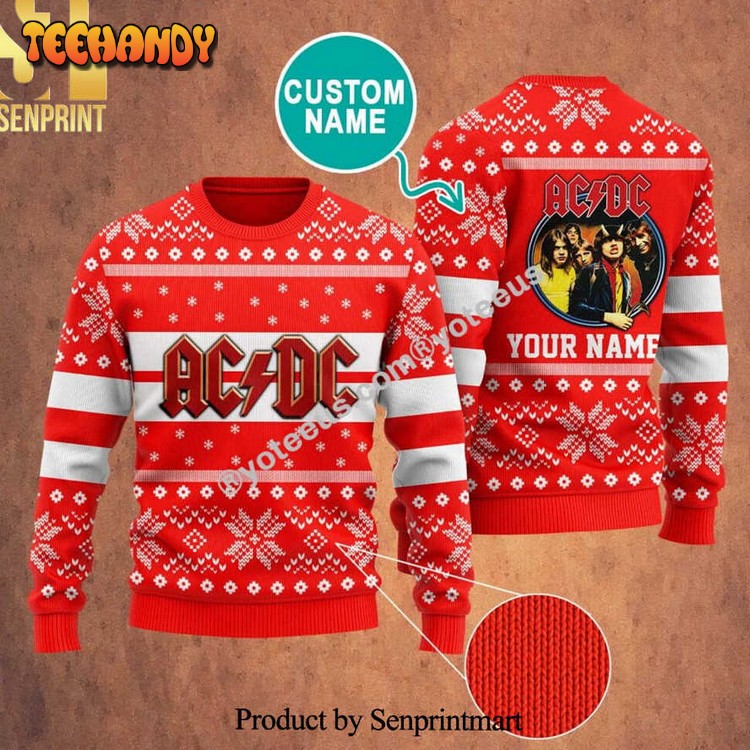 ac dc rock band 3d ugly christmas sweater y1b0z