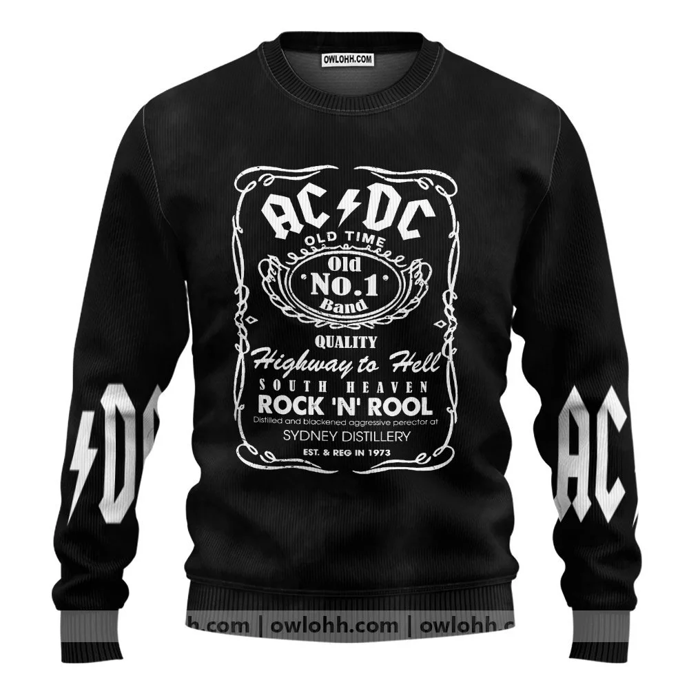 acdc rock band x whiskey sweater ugly christmas sweaters owl ohh 09hxn