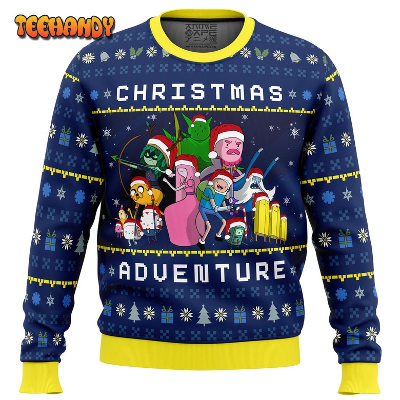 adventure time christmas quest ugly christmas sweater 2ztlx