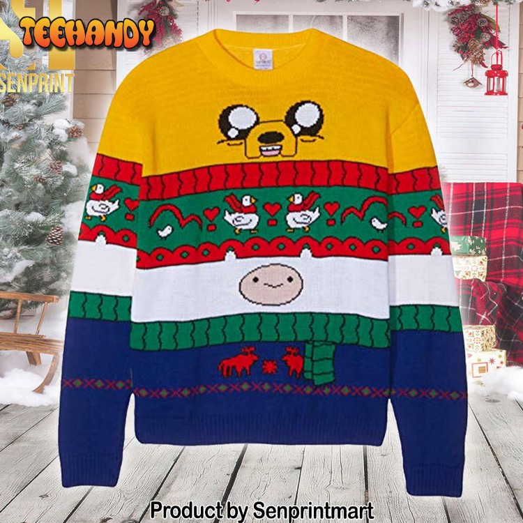 adventure time ugly xmas wool knitted sweater aosz6