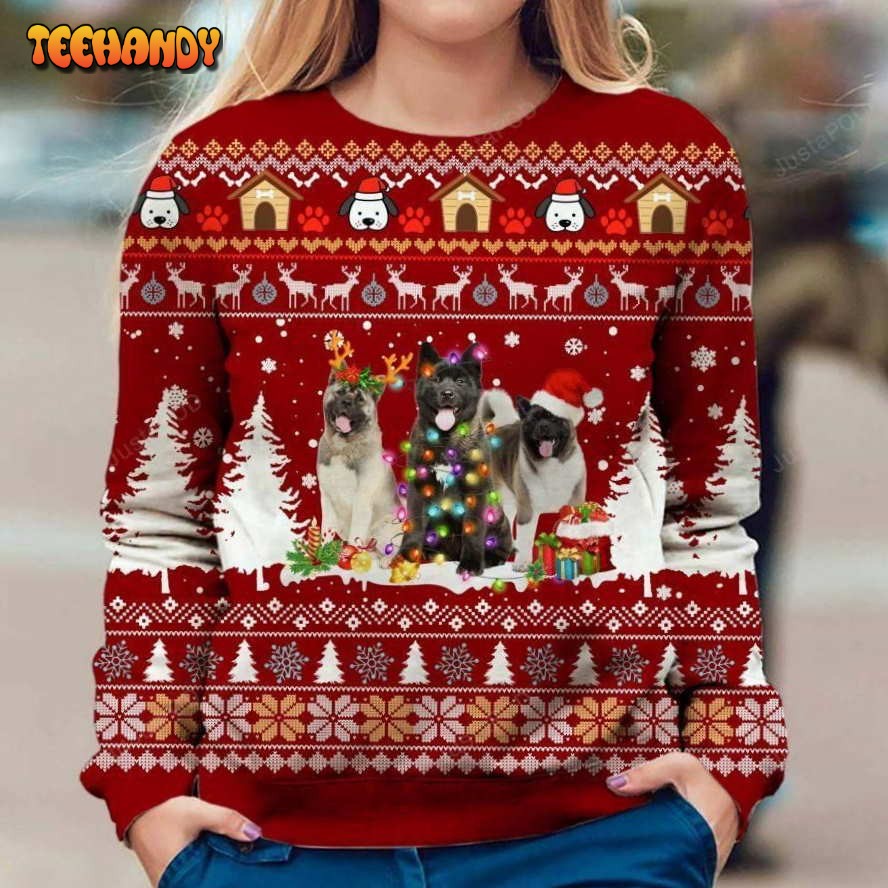 akita ugly sweater ugly sweater christmas sweaters hoodie sweater pox26